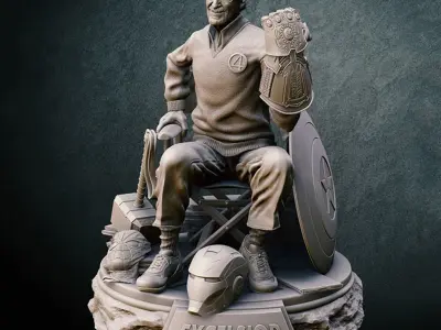 Stan Lee Tribute Statues 3D Model Ready to Print STL 3D print model