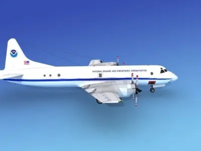 Lockheed P-3 Orion NOAA 3D model