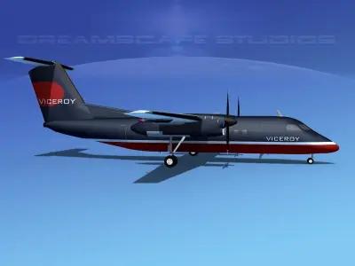 Dehaviland DHC-8 100 Air Viceroy 3D model