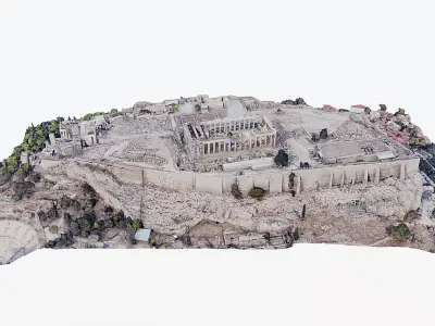 Acropolis of Athens - Parthenon Low-poly 3D model