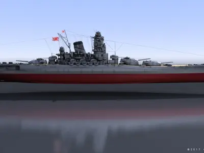 BATTLESHIP YAMATO TEN ICHIGO 3D model