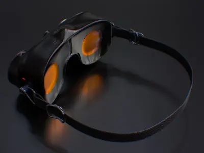 Sci-Fi Goggles Low-poly 3D model