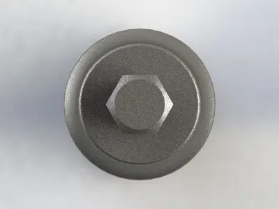 Soquete Longo Allen Long Socket 7-32 Pol 3D model