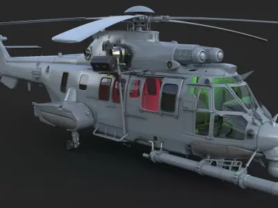 Eurocopter EC 725 Caracal 3ds max Vray 3D model