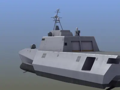 LCS-6 USS Jackson LOD1 Low-poly 3D model