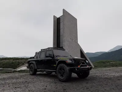 Brutal Landscape Automotive Scene Project File  3D model