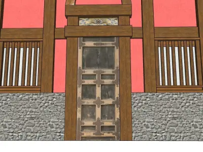 Chinese Colonial Tower House Low-poly 3D model