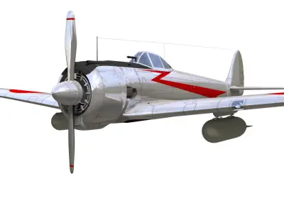Ki43 Hayabusa type1 oscar 3D model