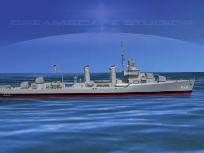 Gleaves Class Destroyer USS Turner 3D model