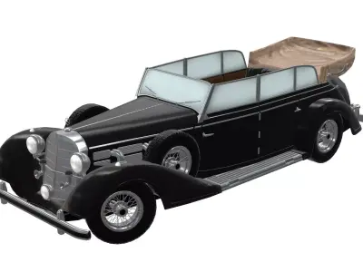 Mercedes 770k Grosser low poly gameready Low-poly 3D model