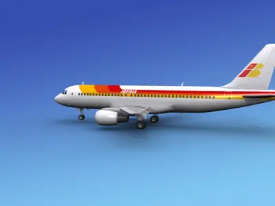 Airbus A320 Iberia  3D model