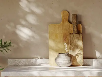  Vintage Worn Timber Serving Board Model 