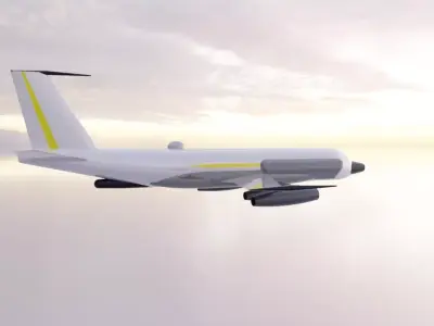 RC-135S SIGINT Style Jet - Custom 1950s Aircraft Low-poly 3D model