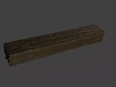 Rotten wood Low-poly 3D model