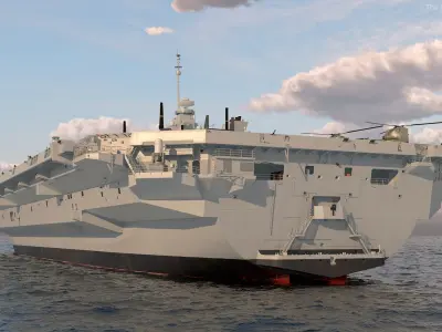 HMS Queen Elizabeth with Military Equipment 3D model purchase