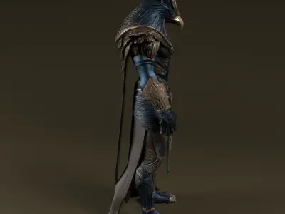 Horus Egyptian Deity Low-poly 3D model