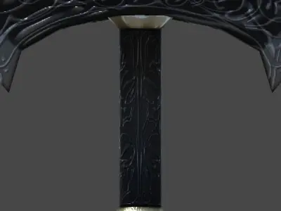 Battle ax1 Low-poly 3D model