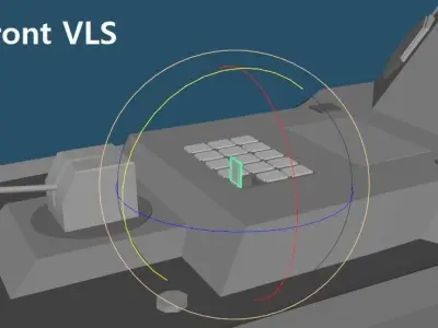 Stealth Frigate Low-poly 3D model