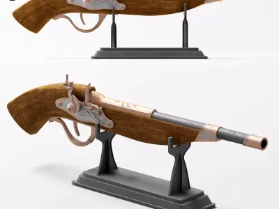 Decorative gun 6s 3D model