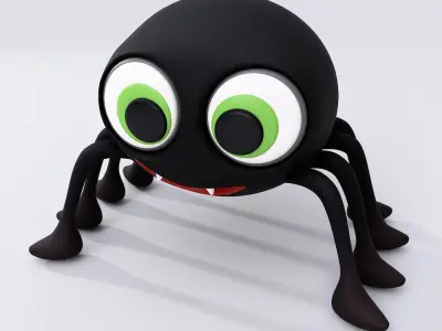  Spider cartoon 3d model  3D model