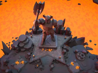 Inferno World FREE Free low-poly 3D model