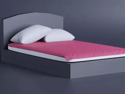 Free Simple Bed Free low-poly 3D model