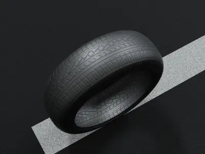 Good Year Lowpoly Tire 02 Low-poly 3D model