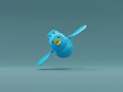 Twitter Bird 3D model