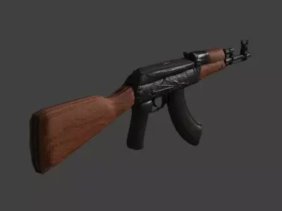 Kalashnikov rifle ready 3D model