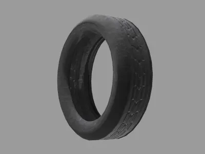 Tire Rubber PBR Low poly Game-Ready Low-poly 3D model