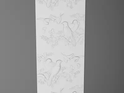 3D panel Birds 3D model