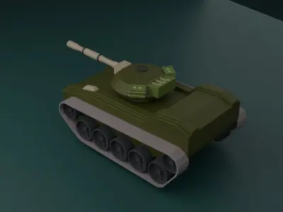 Low Poly Military Tank Free low-poly 3D model