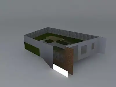A contemporary garden design  Free 3D model