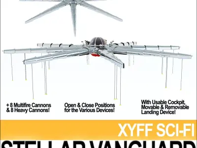 Stellar Vanguard Space Fighter  3D model