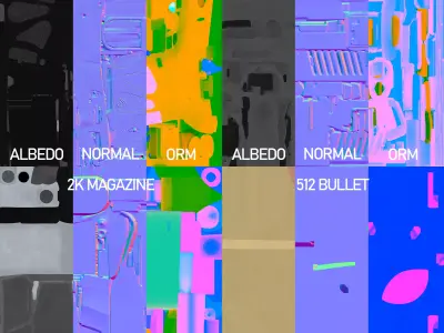 Pistol G2C - Game Ready Low-poly 3D model