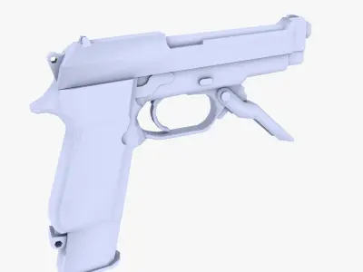M93 Raffica Low-poly 3D model