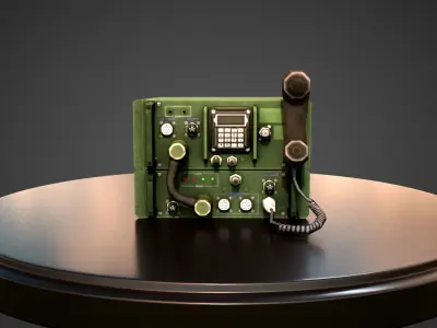 Army Radio  Low-poly 3D model