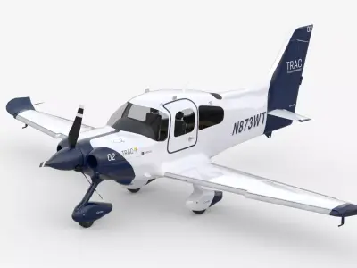 Aircraft Propeller TRAC Flight Trainer 3D Model  Low-poly 3D model