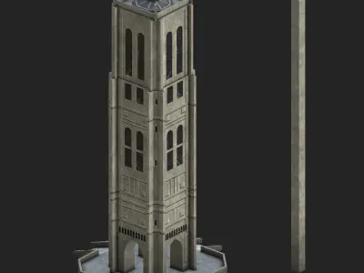 Tour Saint Jacques Low-poly 3D model