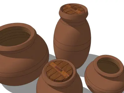 Earthenware Pot  Free 3D model
