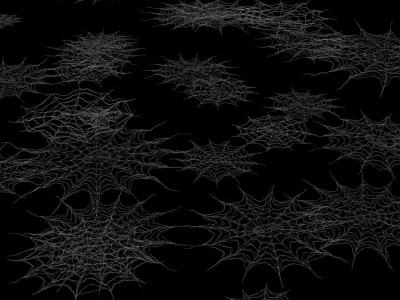 64 pcs Spider Web Asset pack Cobweb Net 3D model