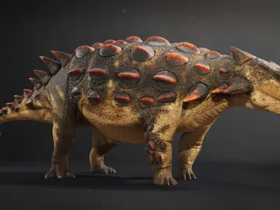 Ankylosaurus Rig asset Low-poly 3D model