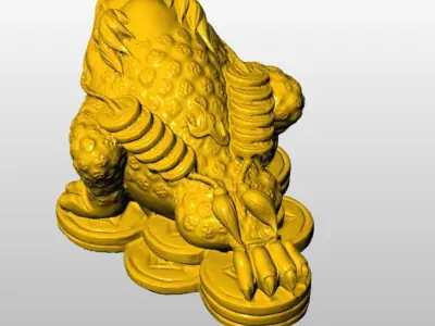 Feng shui money toad Free 3D print model