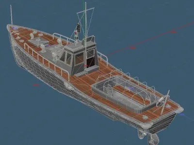 Imperial Japanese Navy 11m lunch Free 3D model