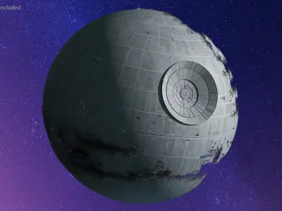 Star Wars Death Star Destroyed 3D model