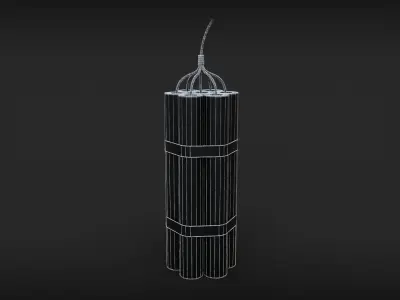 TNT explosive Low-poly 3D model