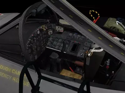 Canberra PR9 3D Cockpit 3D model