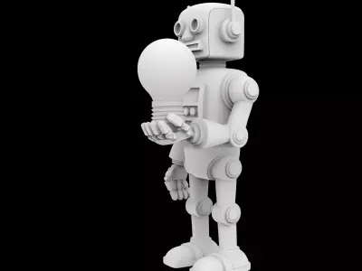 Robot Lamp Figurine 3D Print Model 3D print model purchase