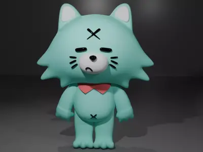 cartoon cat 3D model