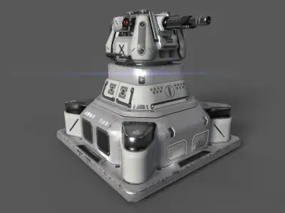 Small 50mm Cannon 3D model